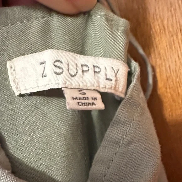 Z Supply Coast Linen Maxi Dress in Avocado – Size Small - Picture 2 of 5